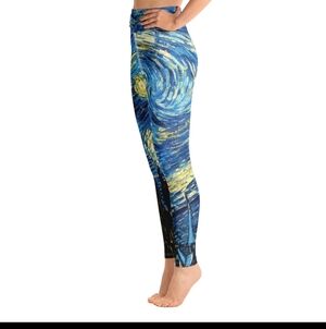 Vincent Van Gogh Starry Night Yoga Leggings (New) Size Small